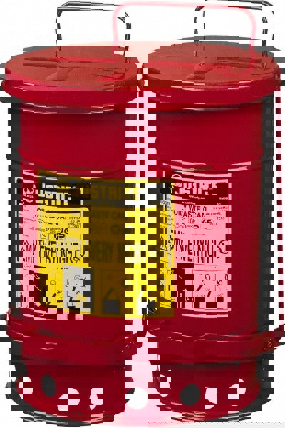 6 Gallon Capacity, Galvanized Steel Disposal Can